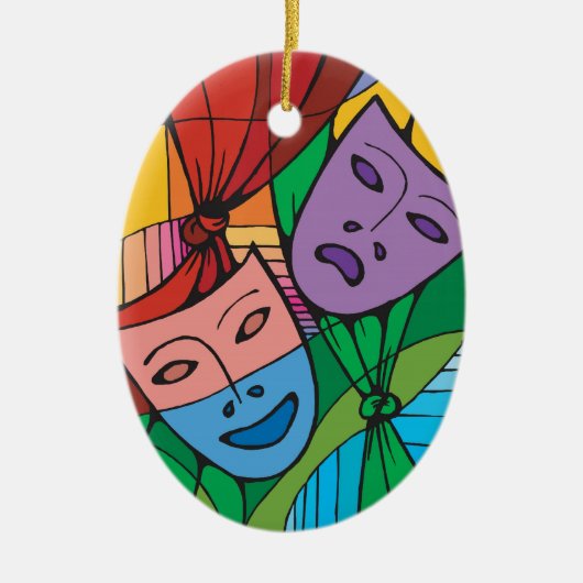 Tragedy and Comedy Theatre Symbol Ornament (Voorkant)