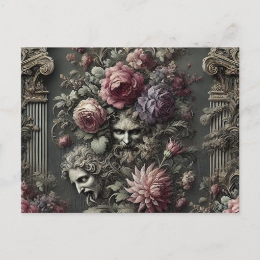 Tragedy Chorus - Gothic Victoriaans Feestdagenkaart (Voorkant)