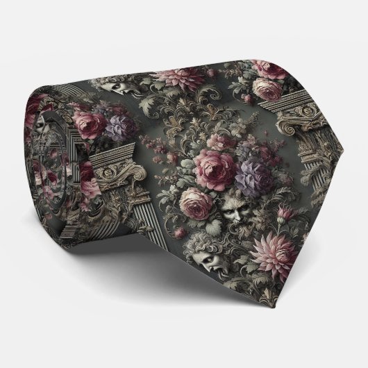 Tragedy Chorus - Gothic Victoriaans Stropdas (Opgerold)