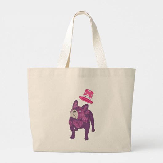 Tragetasche Französische Bulldogge Jumbo Beutel Grote Tote Bag (Achterkant)