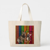Tragetasche französische Bulldoggen  Grote Tote Bag (Achterkant)