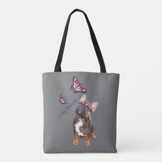 Tragetasche mit französische Bulldogge Tote Bag (Achterkant)