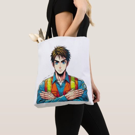 Tragetasche mit Manga-Sicherheitsfachmann Tote Bag (Dichtbij)