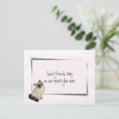 Tragiek Geschenk voor Kattenliefhebbers Briefkaart (Staand voorkant)