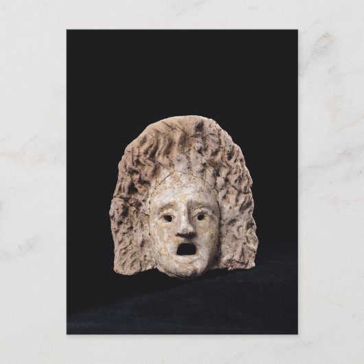 Tragisch masker briefkaart (Voorkant)