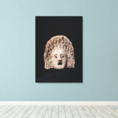 Tragisch masker canvas afdruk (Insitu (Houten vloer))