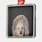 Tragisch masker metalen ornament (Links)
