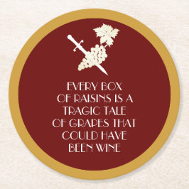 Tragisch verhaal ronde kartonnen onderzetter