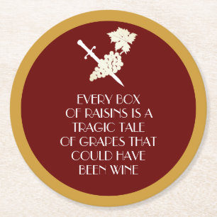 Tragisch verhaal ronde kartonnen onderzetter