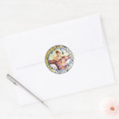 Tragische voorspel ronde sticker (Envelop)