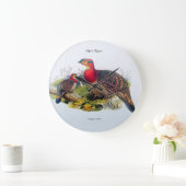 Tragopan/Horny Pheasant Clock J.Gould 1883 Grote Klok (Huis)