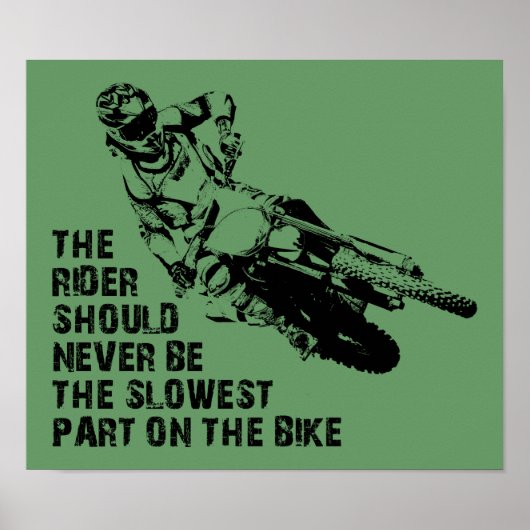 Tragste deel van Dirt Bike Motocross Poster Sign F (Voorkant)