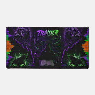 traider, trading, cyberpunk, gaming, neon, kussen, bureaumat