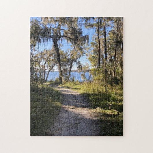 Trail bij de rivier legpuzzel (Verticaal)