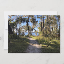 Trail bij de rivier notitiekaartje