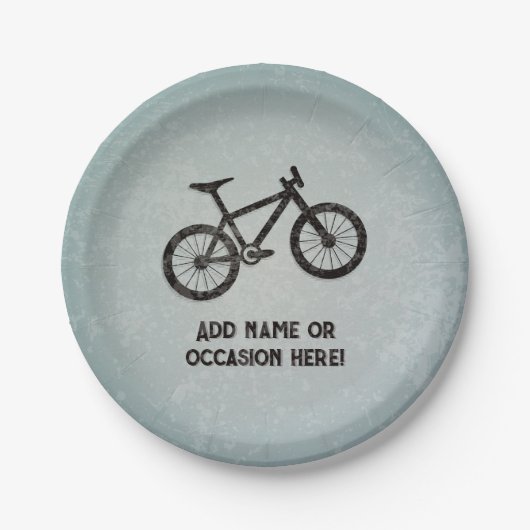 Trail Bike robuuste stalen look mannelijke verjaar Papieren Bordje (Voorkant)