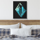 Trail Biking Downhill Mountain Biker Canvas Afdruk (Insitu (Slaapkamer))