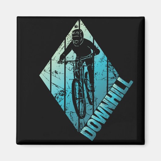 Trail Biking Downhill Mountain Biker Magneet (Voorkant)