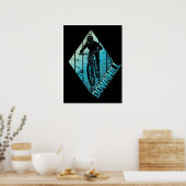 Trail Biking Downhill Mountain Biker Poster (Keuken)