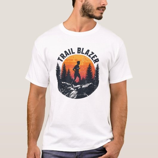 Trail Blazer Bergloper Silhouet T-shirt (Voorkant)