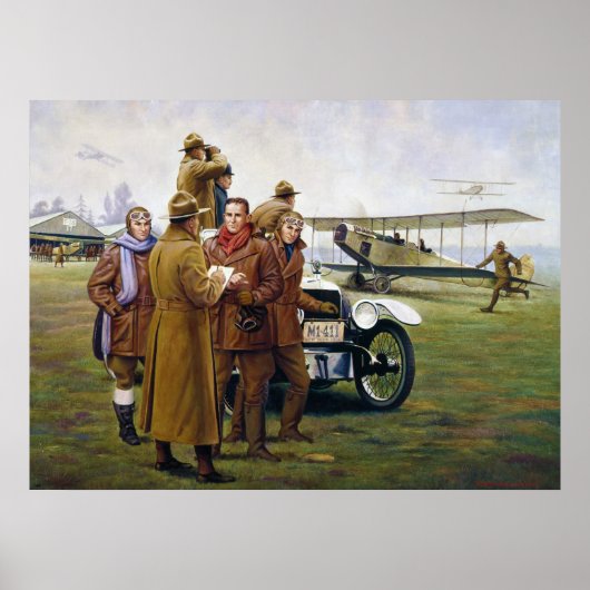 Trail Blazers in Sky door Woodi Ishmael Poster (Voorkant)