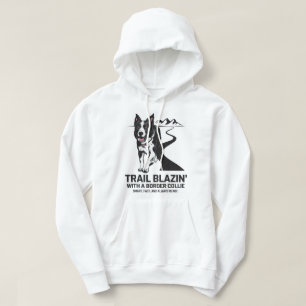 Trail Blazin' Border Collie Adventure Design Hoodie