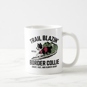 Trail Blazin' Border Collie Adventure Design Koffiemok