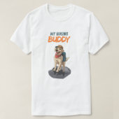 Trail Buddy – Hiking Labrador Adventure T-shirt (Design voorkant)