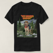 Trail Buddy – Hiking Labrador Adventure T-shirt (Design voorkant)