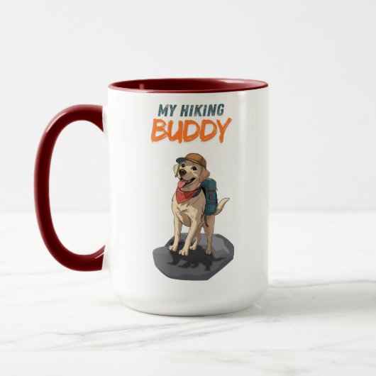 Trail Buddy – Wandelavontuur met Labrador Mok (Links)