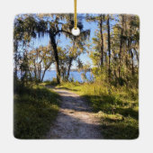 Trail By The River Keramisch Ornament (Achterkant)