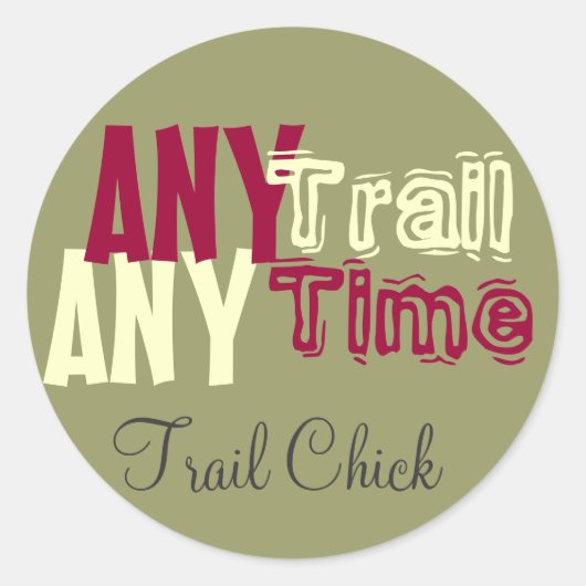 Trail chick ronde sticker (Voorkant)