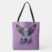 Trail Dog Plus Bike Equals Love Tote Bag (Voorkant)
