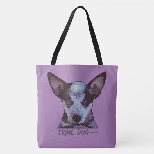 Trail Dog Plus Bike Equals Love Tote Bag (Voorkant)