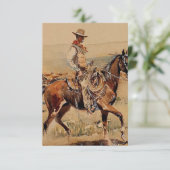 "Trail Drive" 2 Westerne kunst van Edward Borein Bedankkaart (Staand voorkant)
