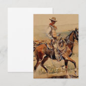 "Trail Drive" 2 Westerne kunst van Edward Borein Bedankkaart (Voorkant / Achterkant)