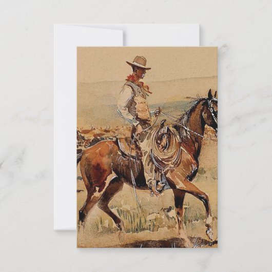 “Trail Drive” 2 Westerse kunst van Edward Borein Bedankkaart (Voorkant)