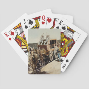 "Trail Drive" Westerne kunst van Edward Borein Pokerkaarten