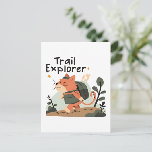 Trail Explorer Cat – Briefkaart (Staand voorkant)