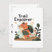 Trail Explorer Cat – Briefkaart (Voorkant / Achterkant)