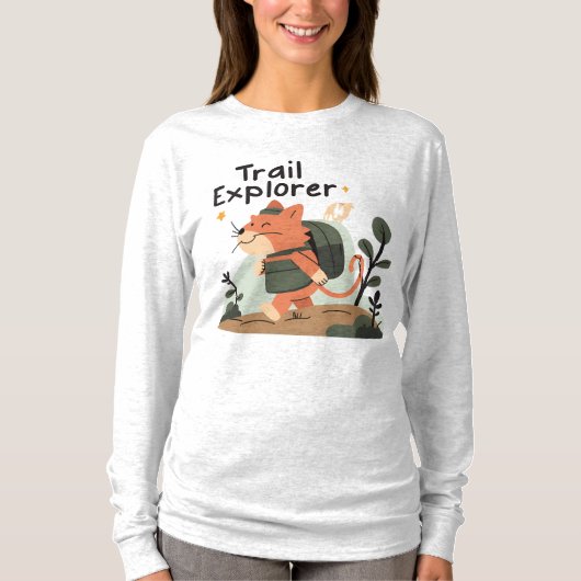 Trail Explorer Cat – Klassiek T-shirt (Voorkant)