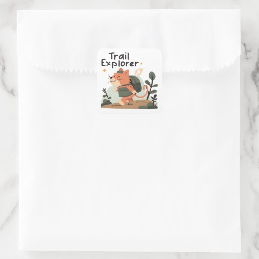 Trail Explorer Cat – Sticker (Tas)