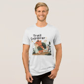 Trail Explorer Cat – Unisex Adventure T-shirt (Voorkant volledig)