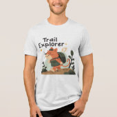Trail Explorer Cat – Unisex Adventure T-shirt (Voorkant)