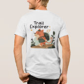 Trail Explorer Cat – Unisex Adventure T-shirt (Achterkant)