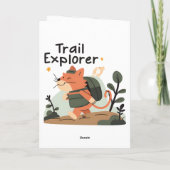 Trail Explorer Cat – Wenskaart Kaart (Achterkant)