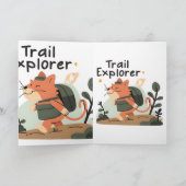 Trail Explorer Cat – Wenskaart Kaart (Binnen)