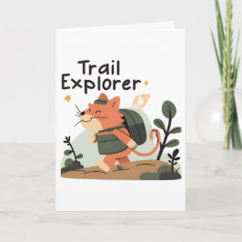 Trail Explorer Cat – Wenskaart Kaart