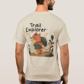 Trail Explorer - Schattige Cat Hiking Adventure T- T-shirt (Achterkant)