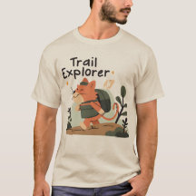 Trail Explorer - Schattige Cat Hiking Adventure T-